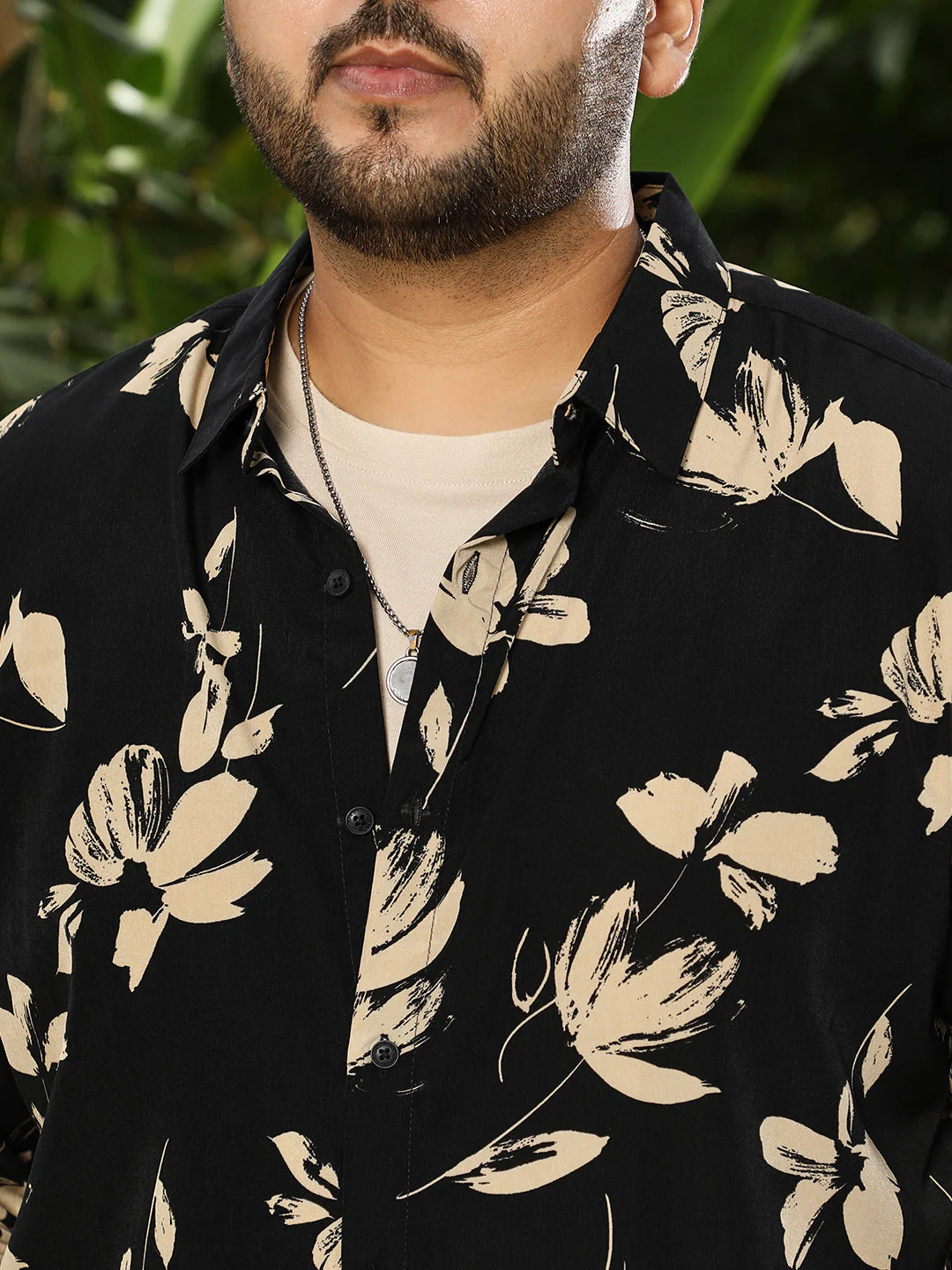 Contrast-Petalia Imprint Shirt - Image 7