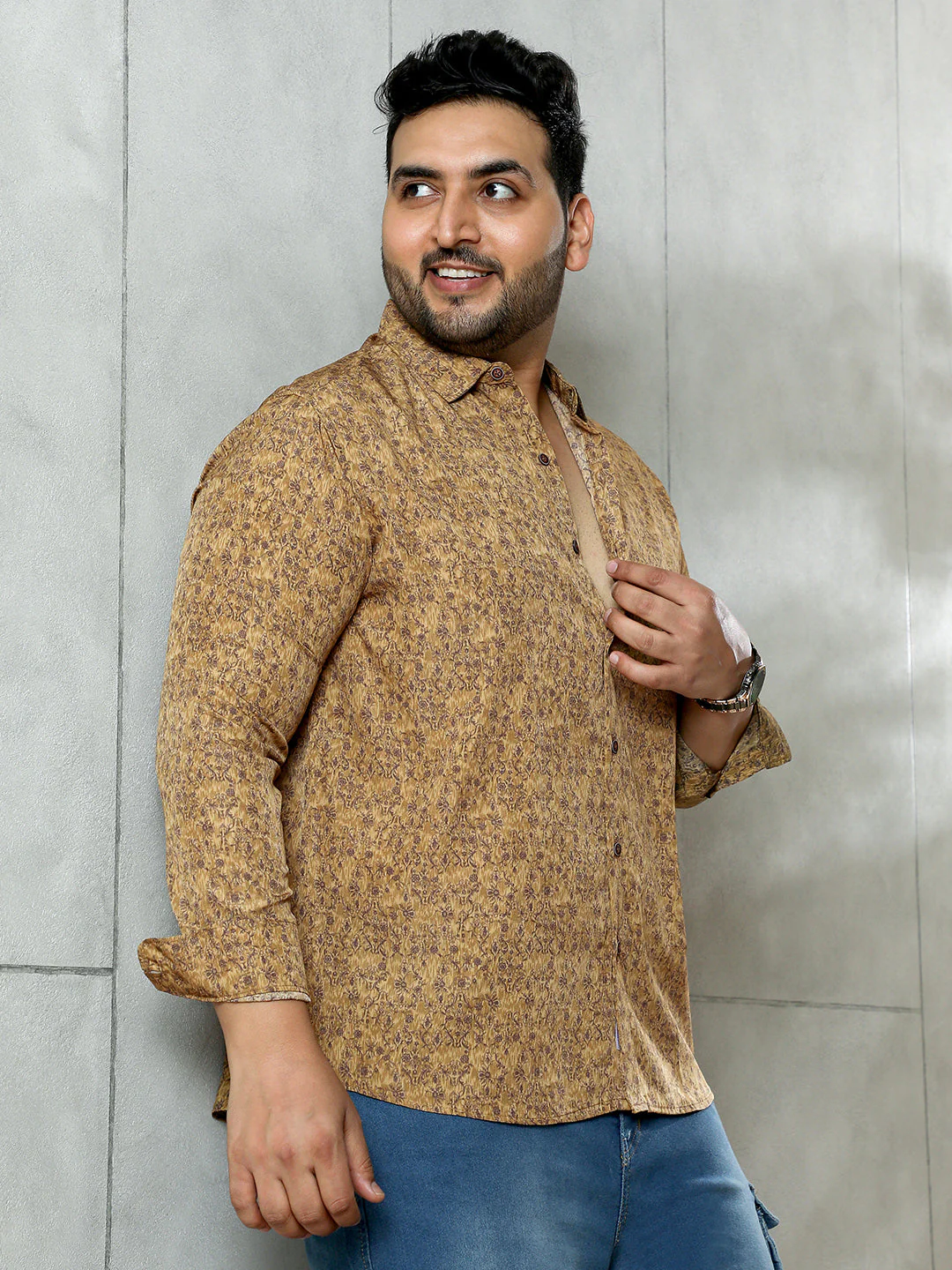 Indie Floral-Motif Imprint Shirt - Image 3