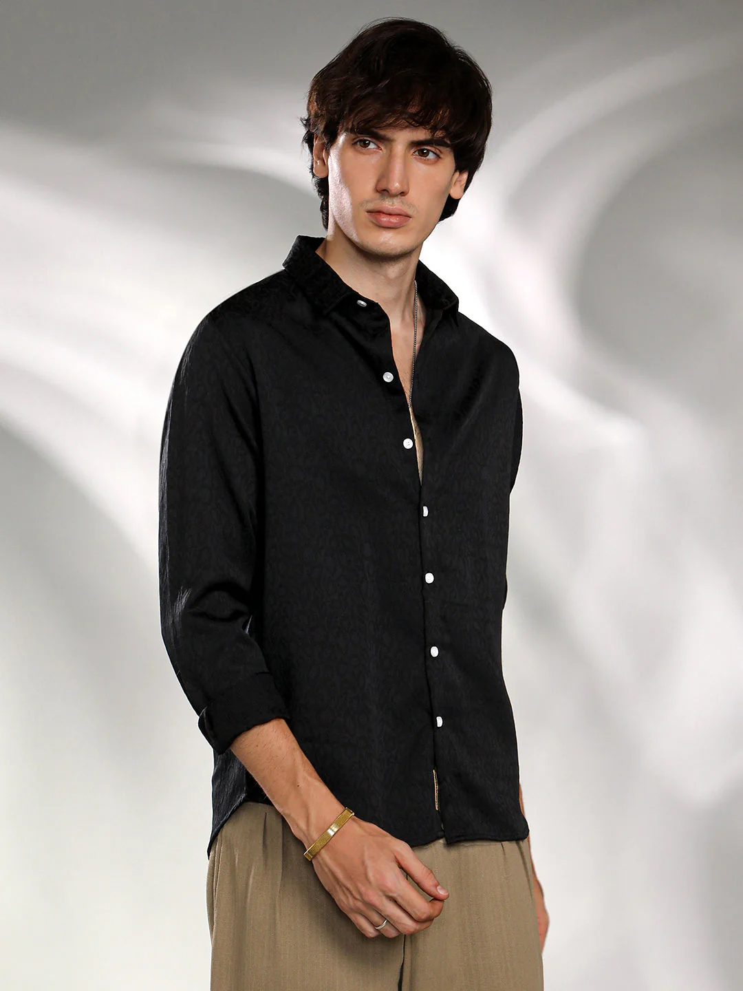 Abstract-Textured Shirt - Image 3