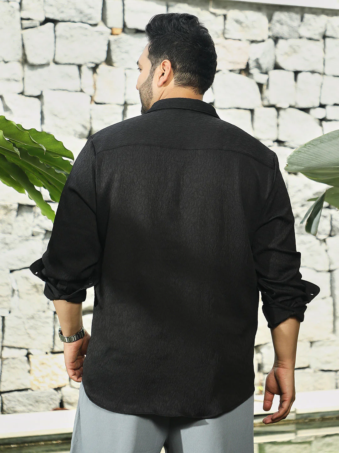 Abstract-Textured Shirt - Image 4