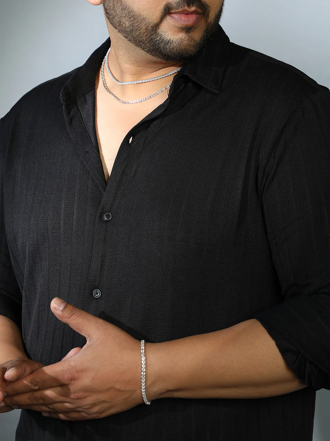Chevron-Panel Tactile Shirt - Image 7