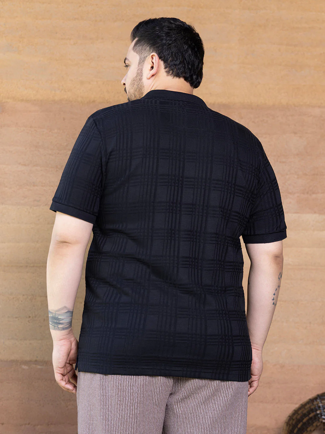 Intertwine-Textured Polo T-Shirt - Image 4