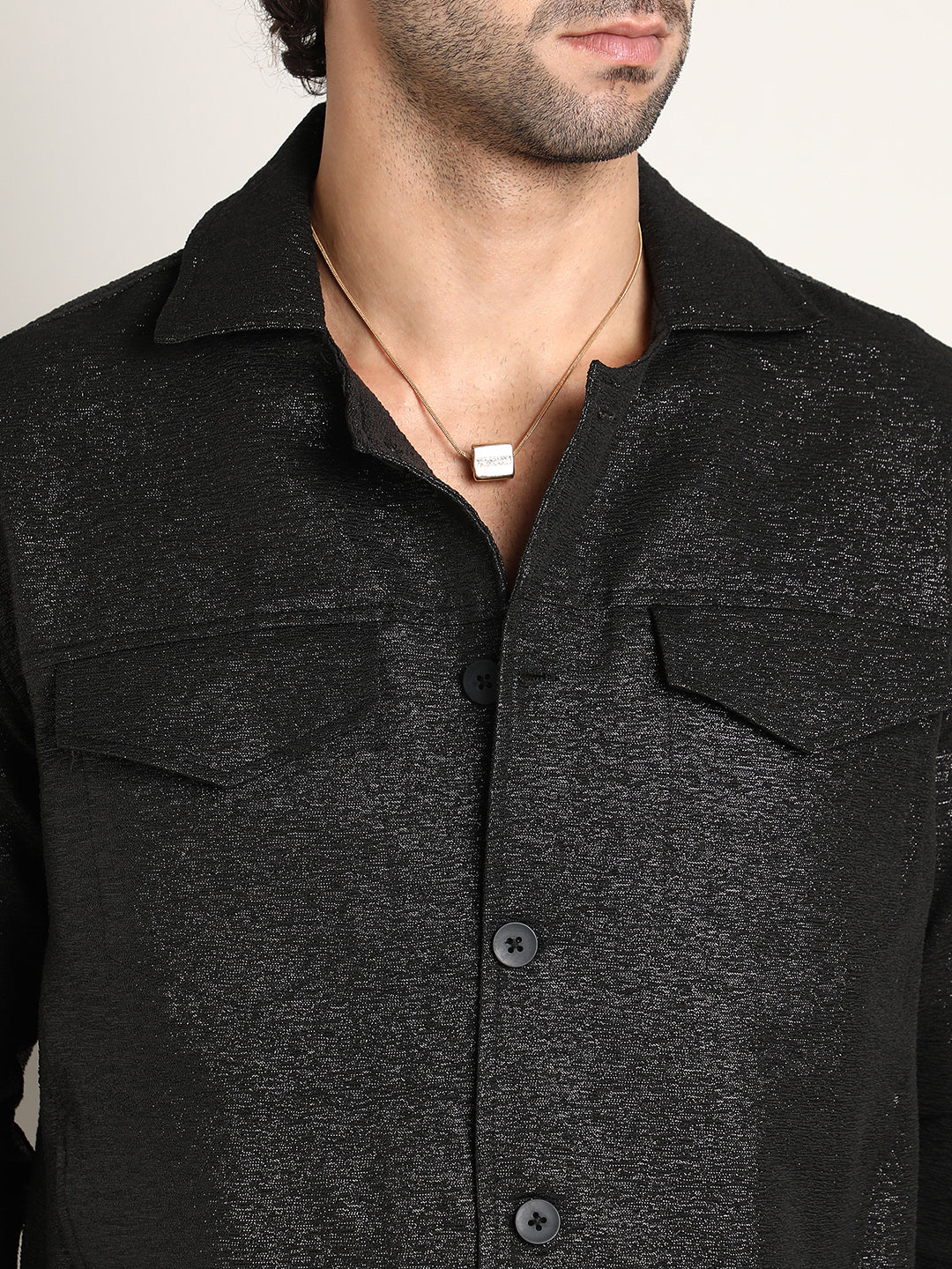 Metallic Utility Shacket - Image 7