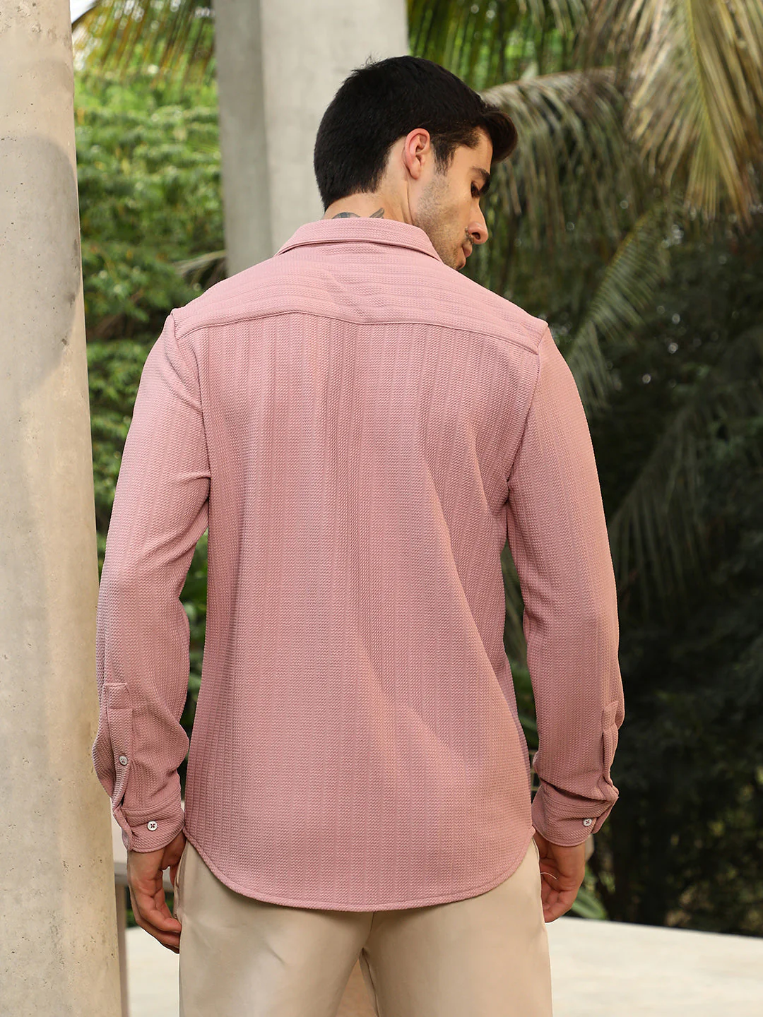 Chevron-Panel Tactile Shirt - Image 4