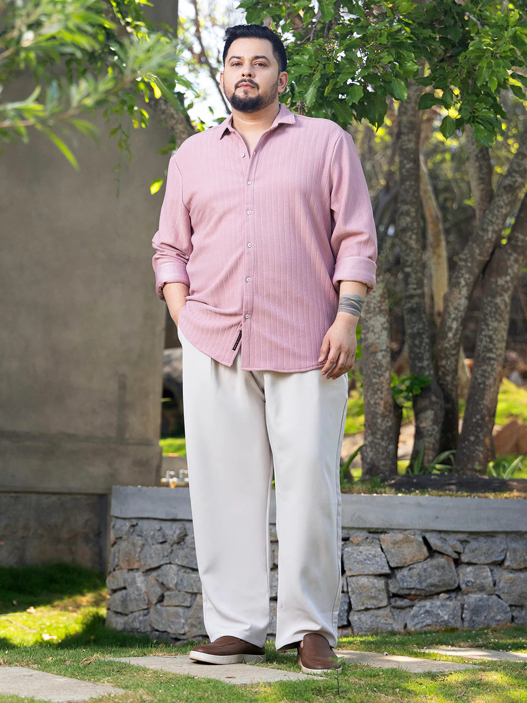 Chevron-Panel Tactile Shirt - Image 6