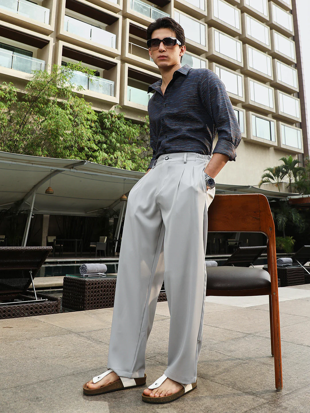 Contrast-Heathered Jacquard Shirt - Image 6