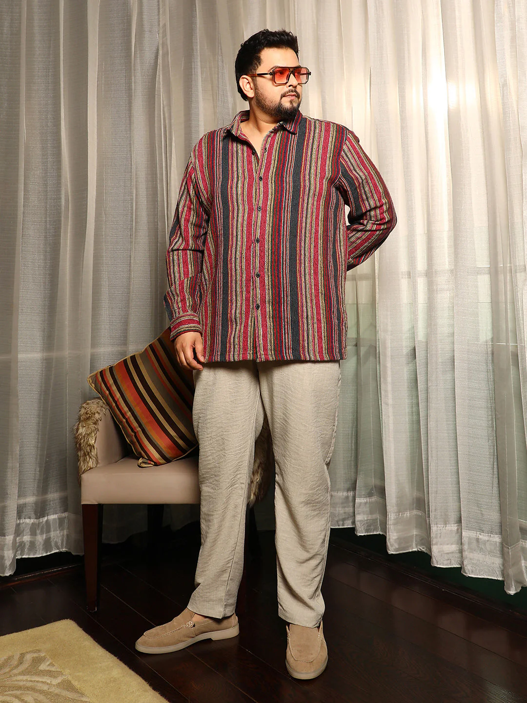 Multitrack-Striped Woven Shirt - Image 6