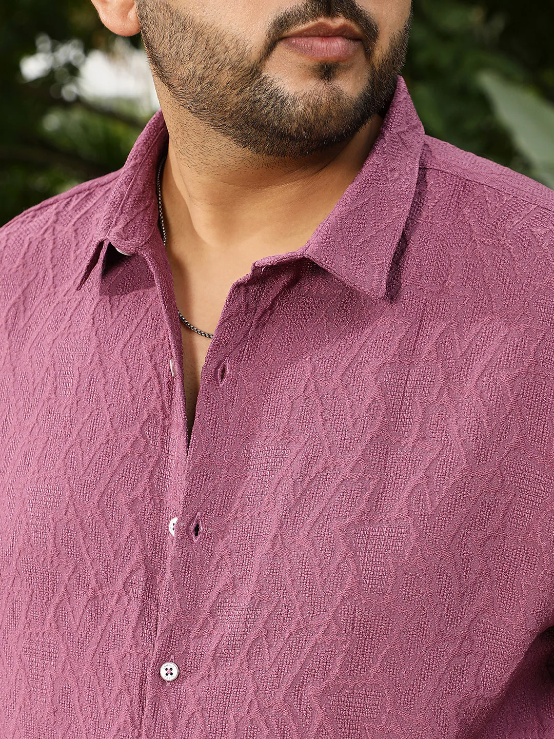 Geo-Abstract Jacquard Shirt - Image 7