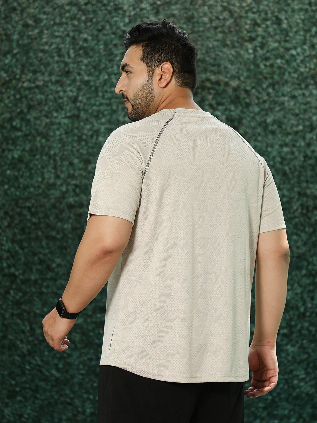 Abstract-Imprint Activewear T-Shirt - Image 4