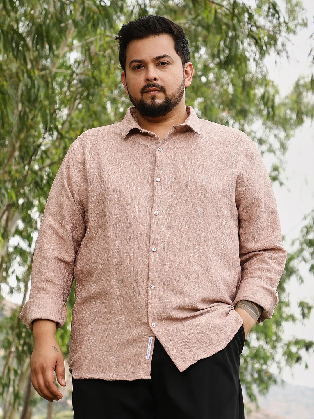 Geo-Abstract Jacquard Shirt - Image 2