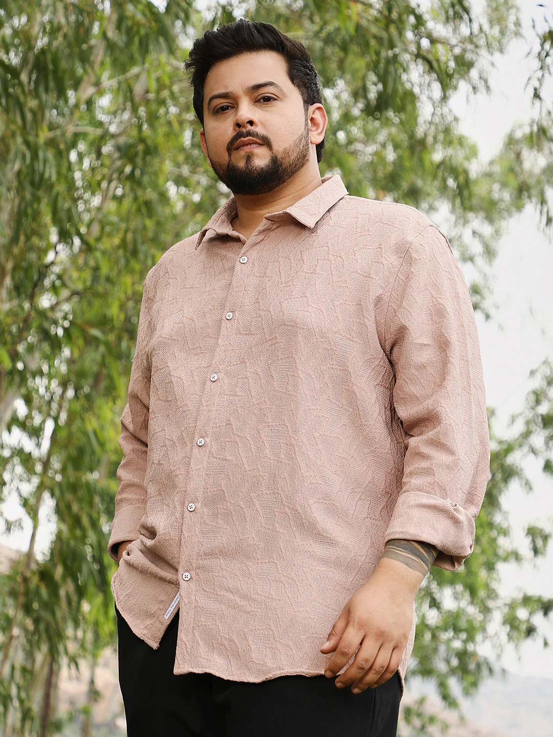 Geo-Abstract Jacquard Shirt - Image 3