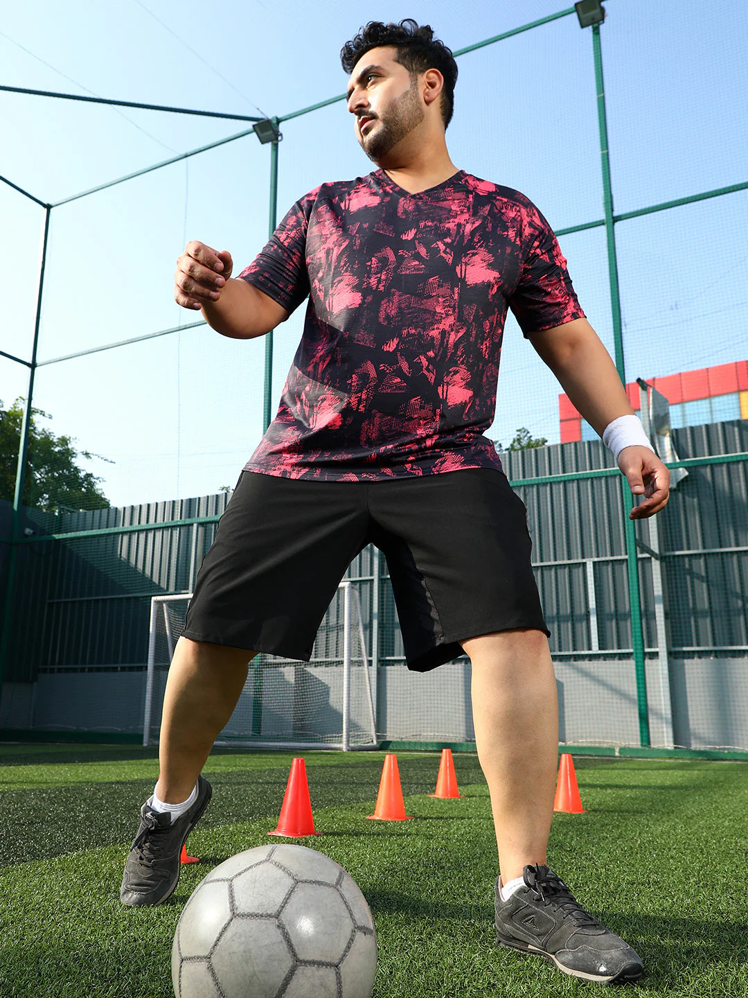 Abstract-Imprint Activewear T-Shirt - Image 6