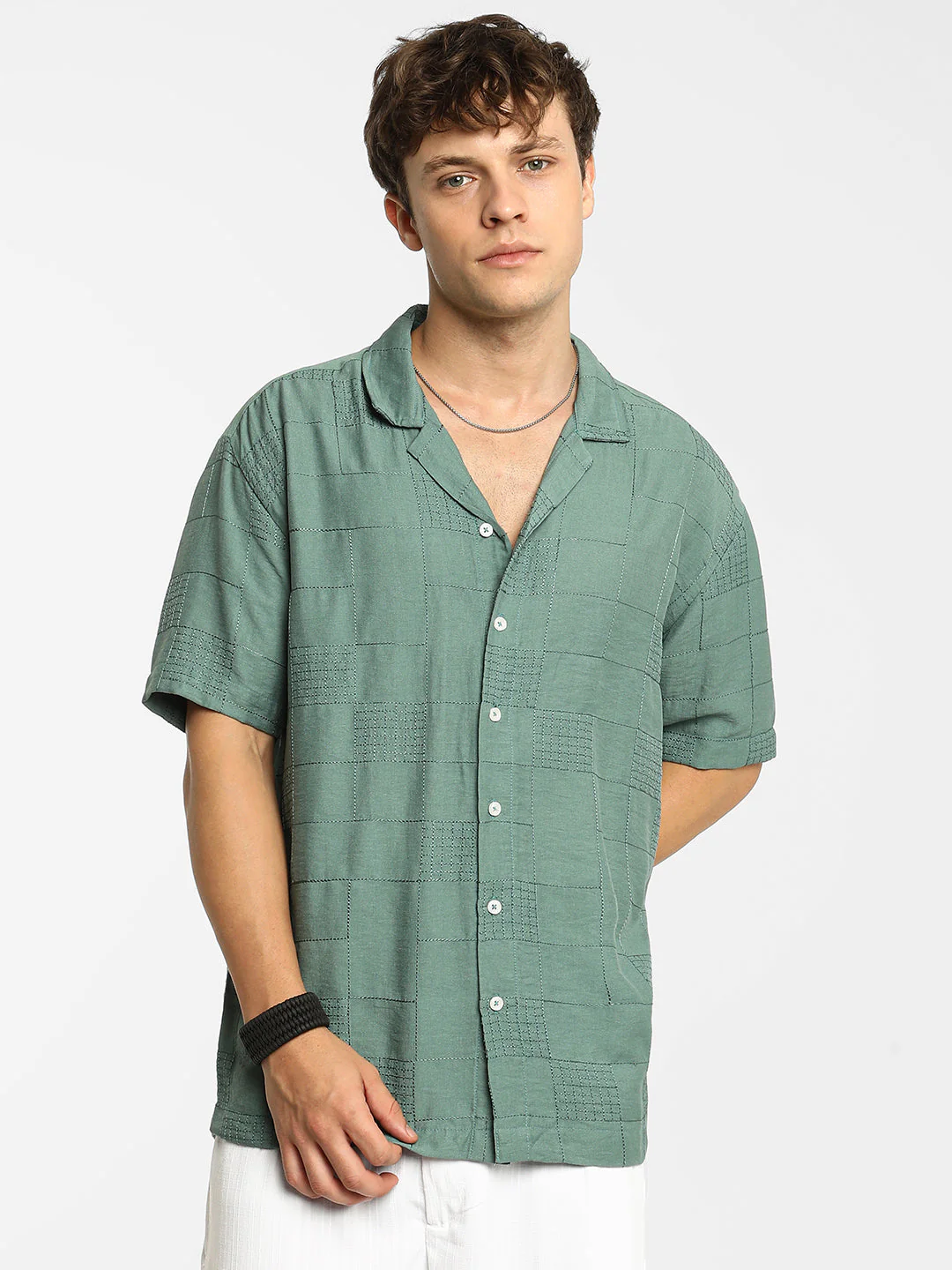 Graph-Tactile Oversized Shirt - Image 8