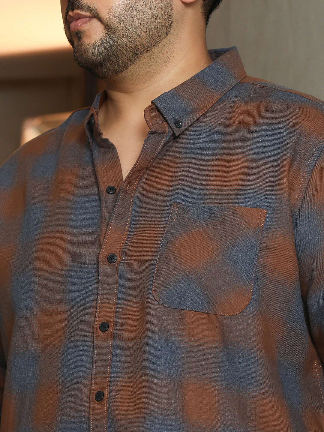 Brushing-Checks Regular Shirt - Image 7