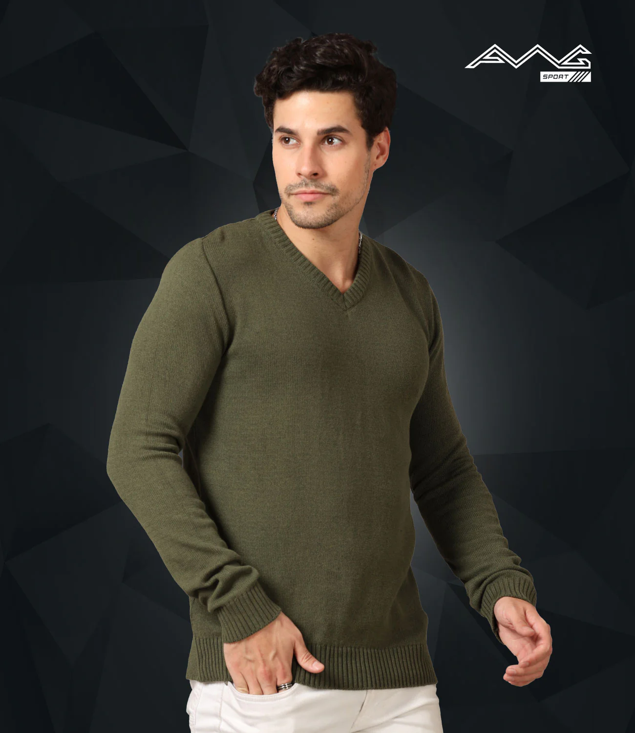 Men's V-Neck Full Sleeve Sweater - Image 13