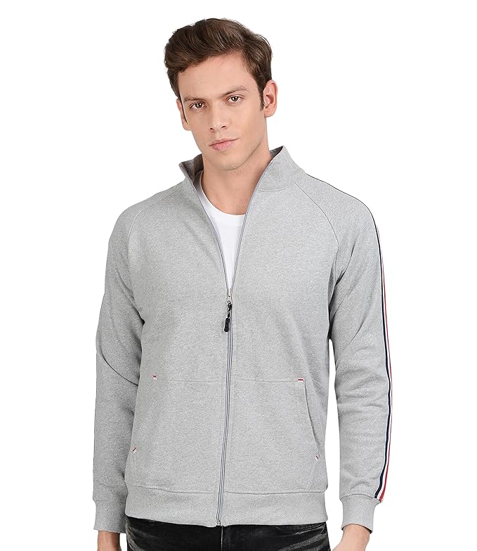 Men's Winter Jacket - Stylish Sports Gym Cotton Sweatshirt With Zip for Bike Riding - Image 3