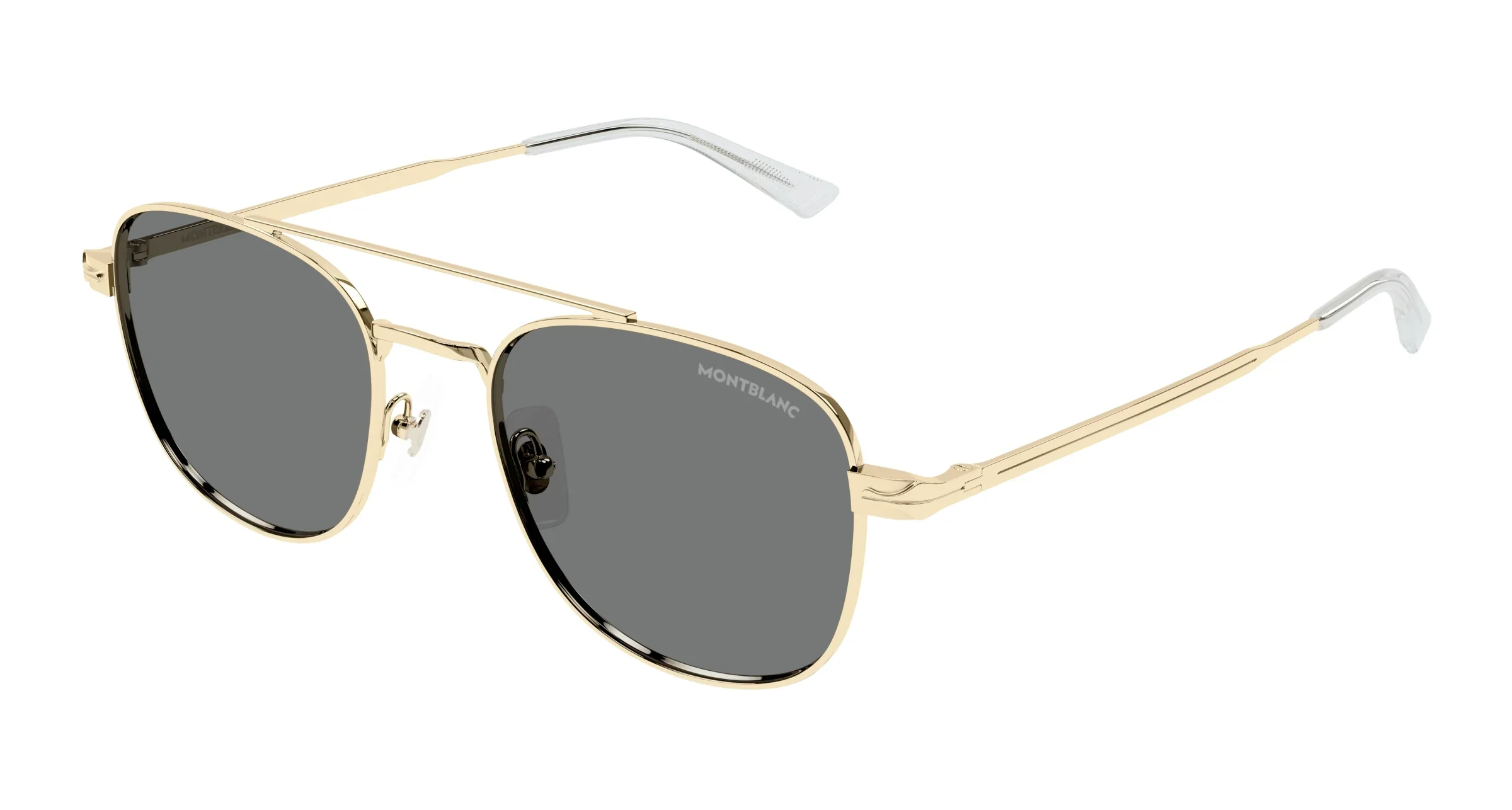 Mont Blanc Unisex Sunglasses Protective Metal Phantos Gold With Grey Standard Lenses - Image 2