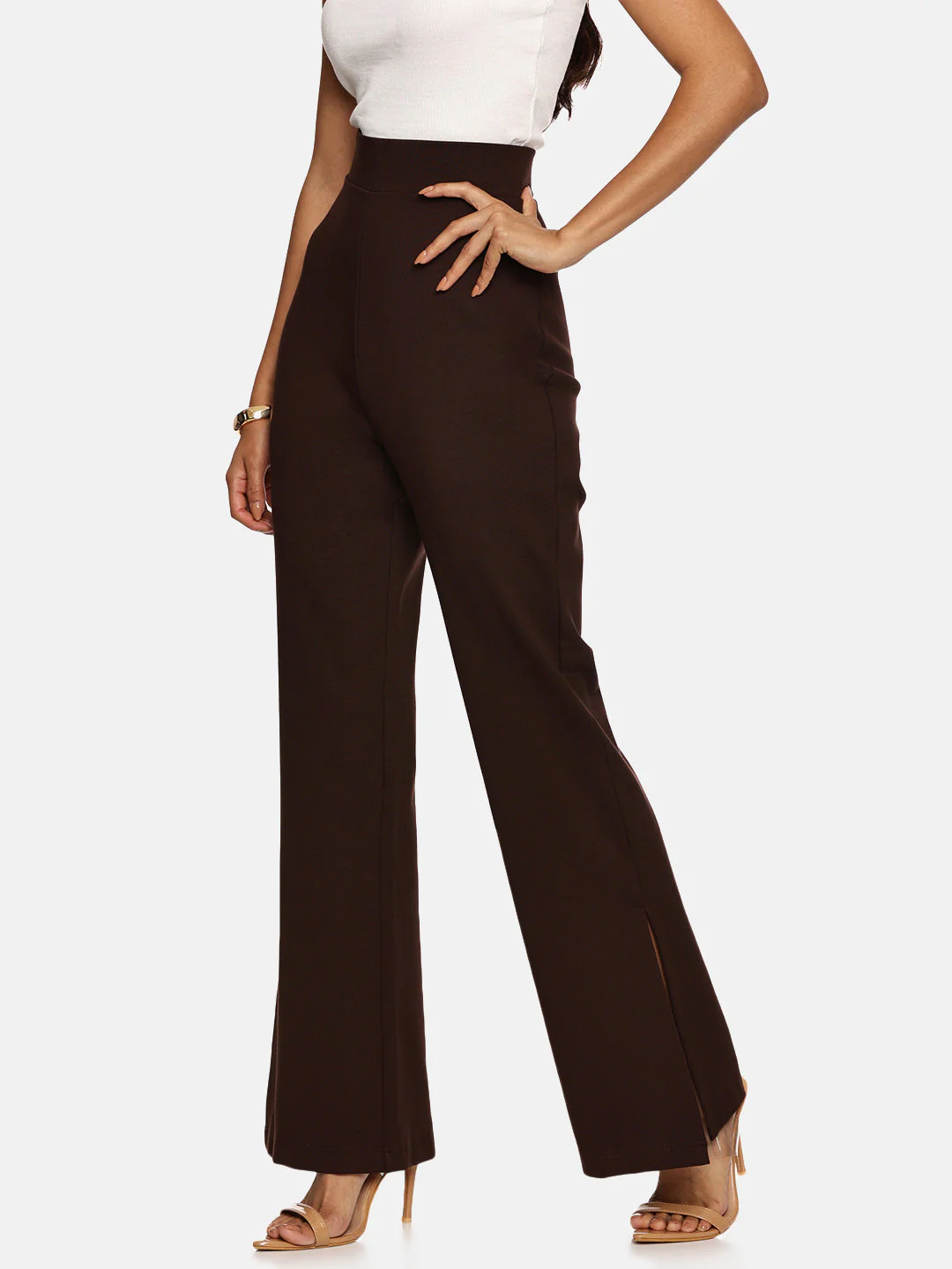 IS.U Mocha Flared Slit Pant - Image 3