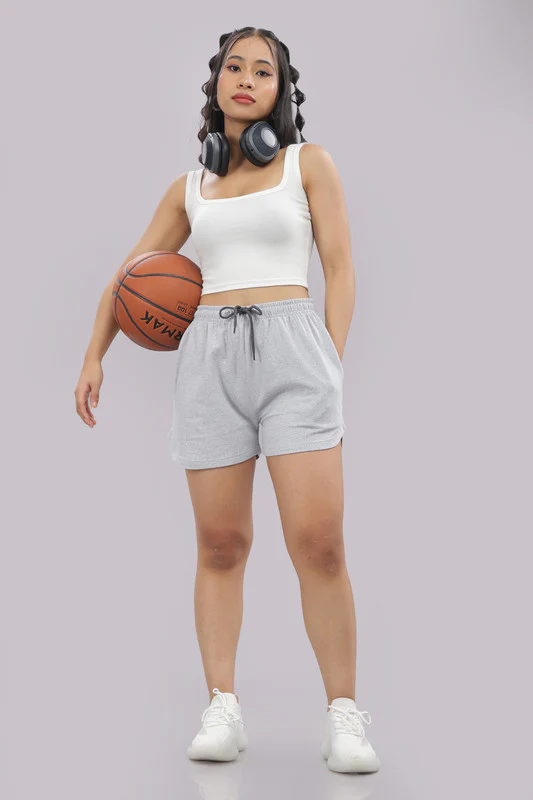 Funny Tales Grey Shorts for Women - Image 5