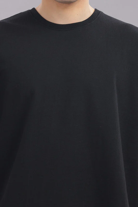Funny Tales Oversized Black T-shirt for Men - Image 5
