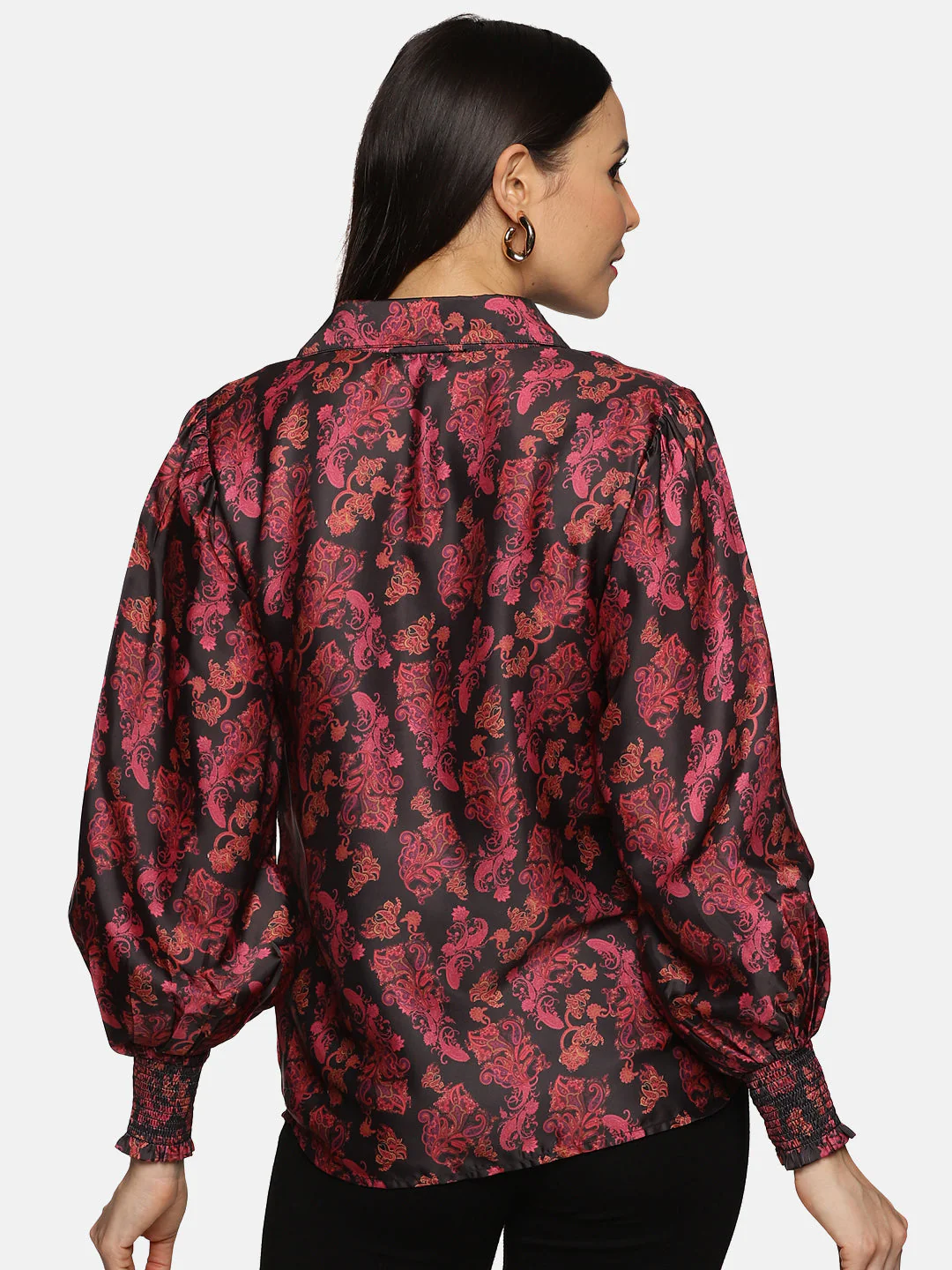 IS.U Paisley Red Satin Co-ord Set - Image 4