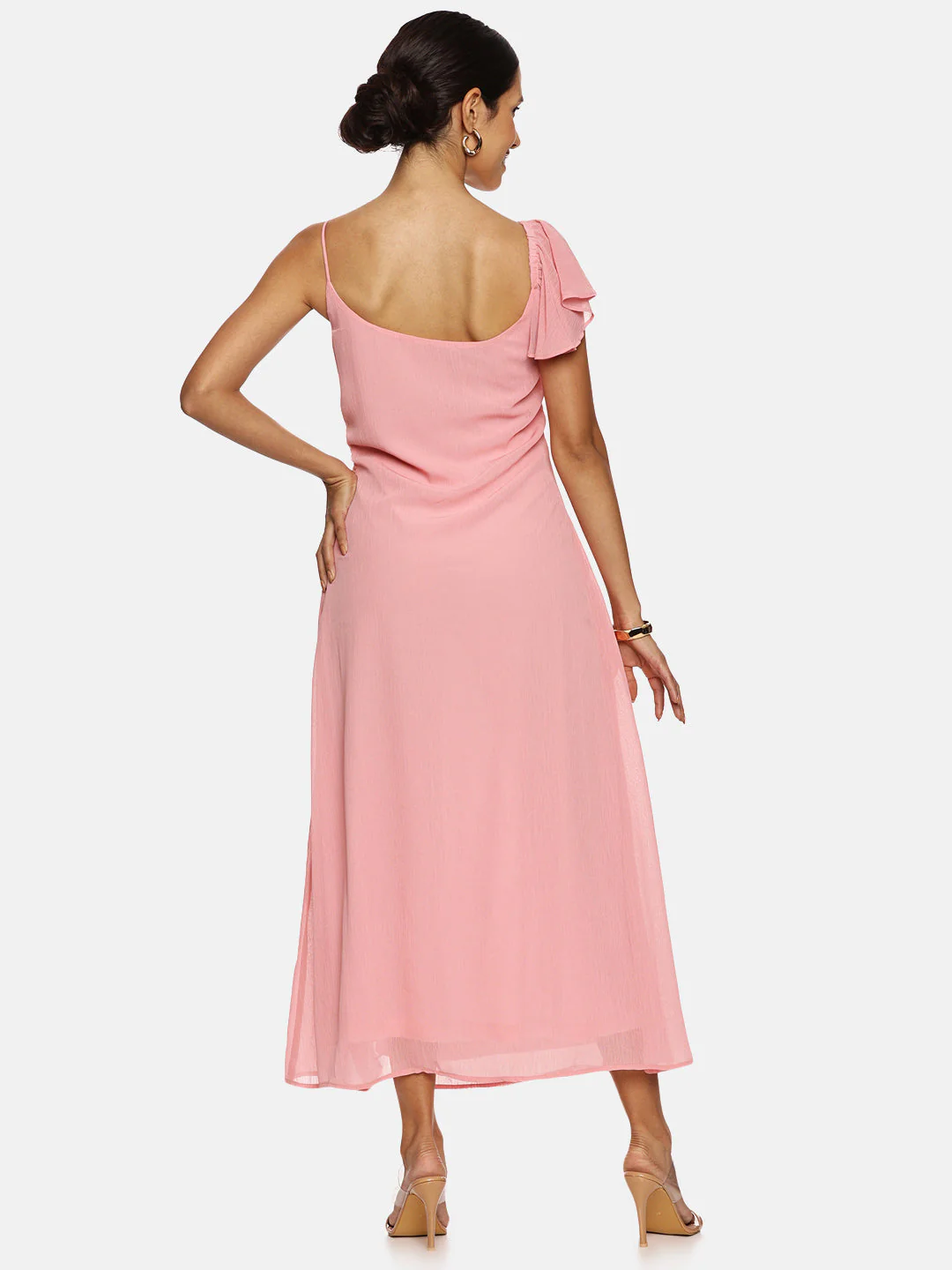 IS.U Peach Ruffle Maxi Dress - Image 4