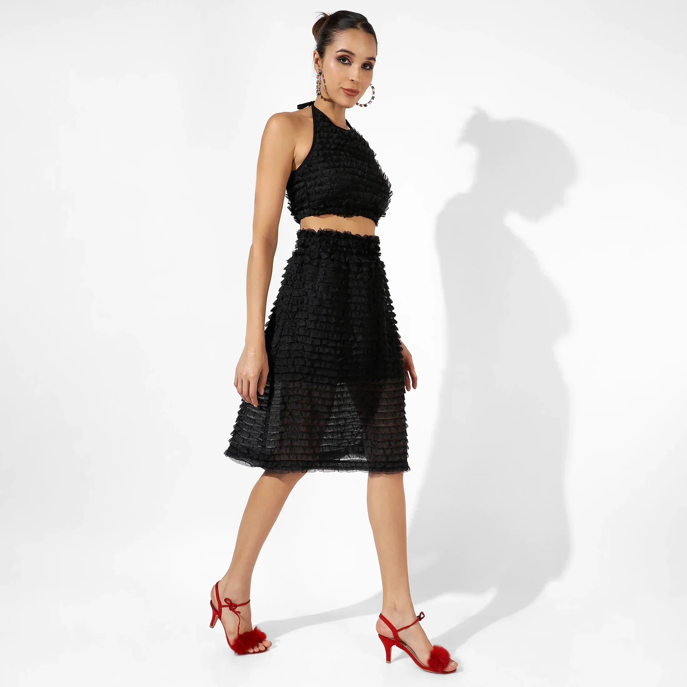 Black Ruffle Co-Ord Set - Image 13