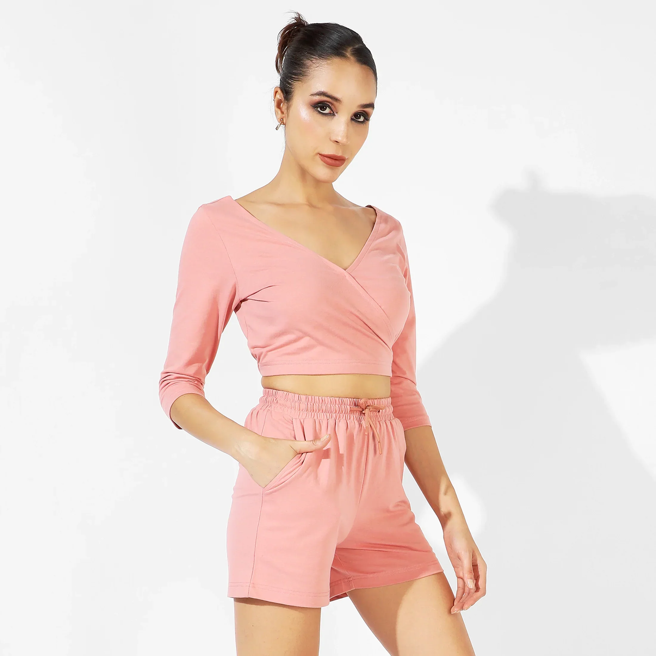 Solid Peach Co-Ord Set - Image 3