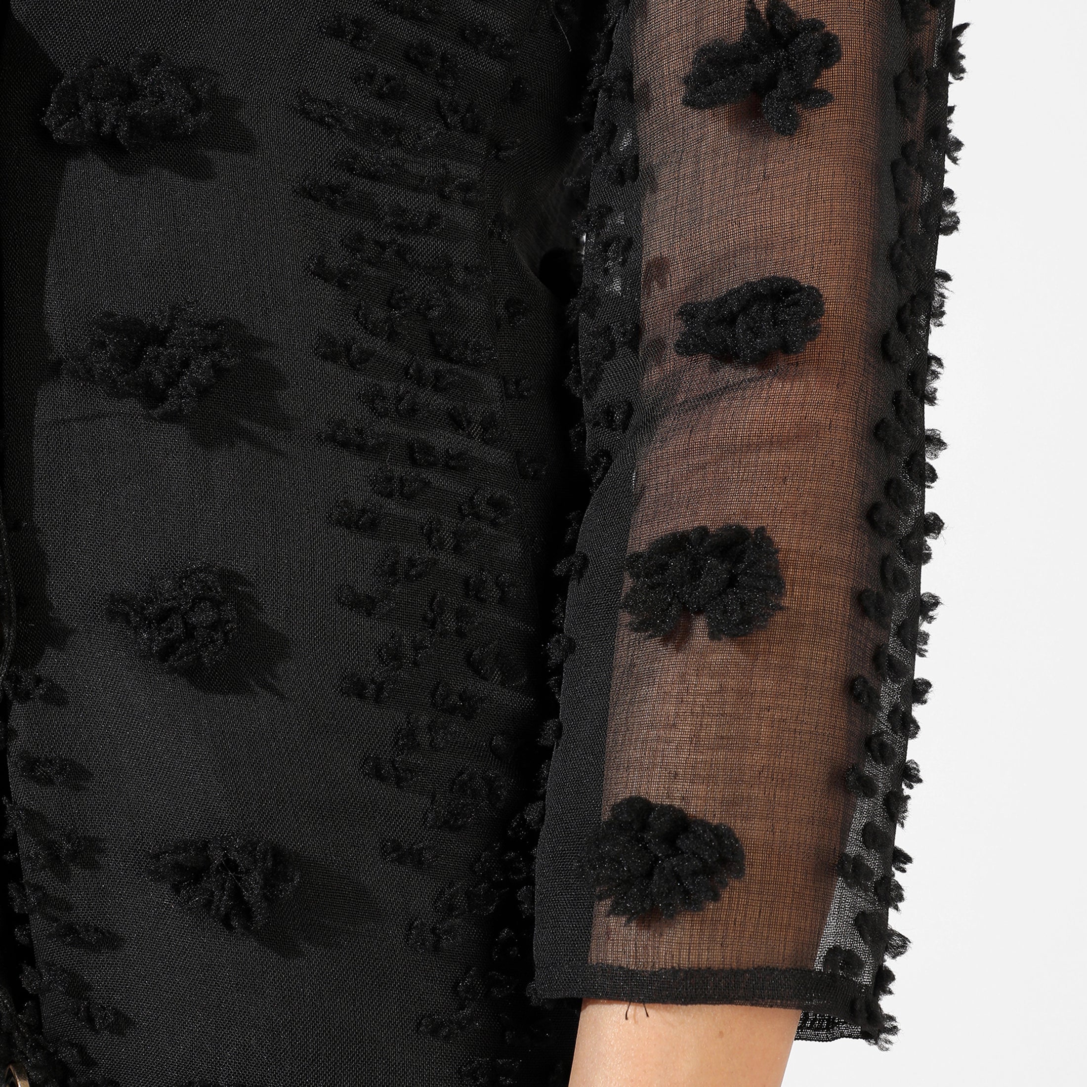 Black Single-Breasted Blazer Dress - Image 4
