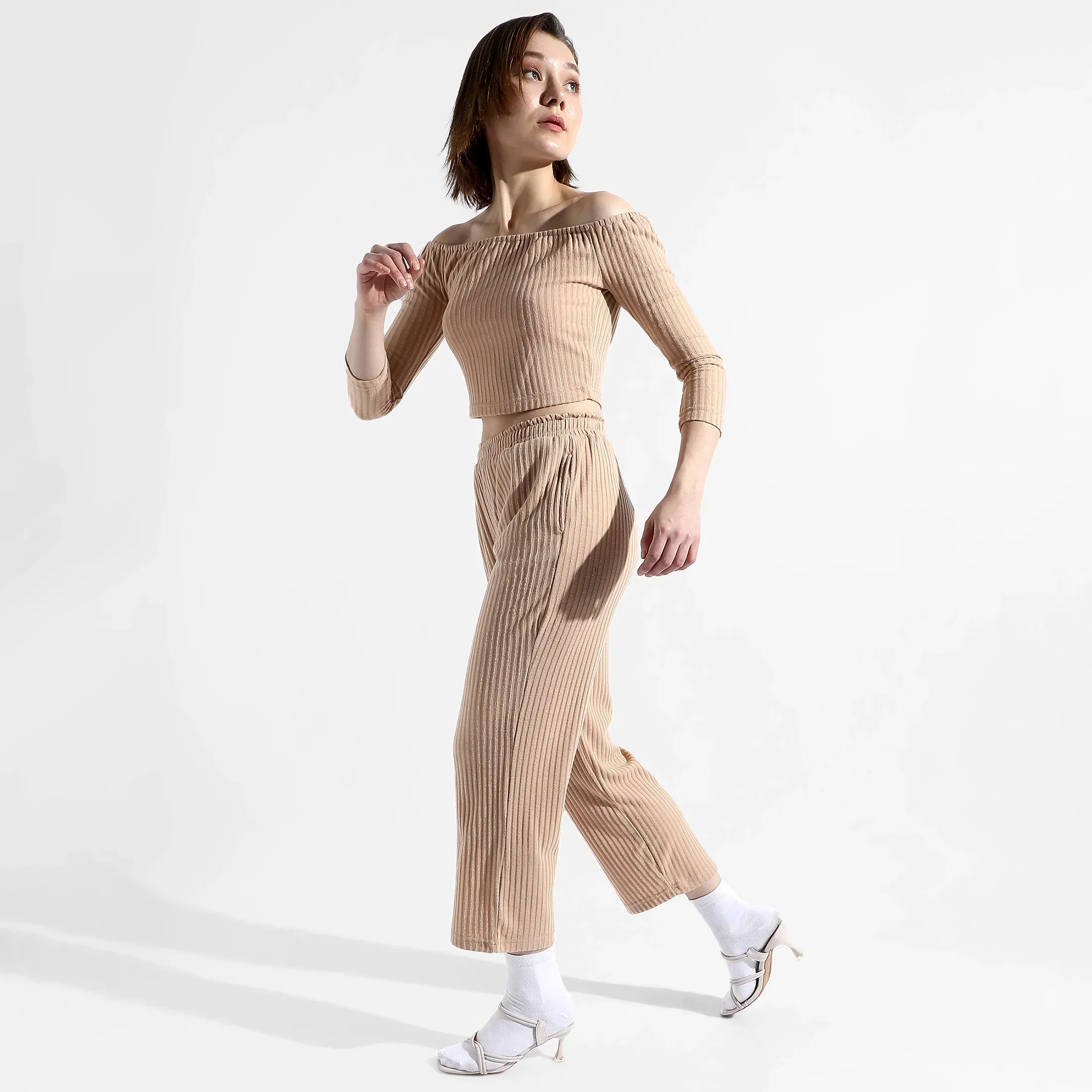 SOLID BEIGE CO-ORDS SET - Image 5