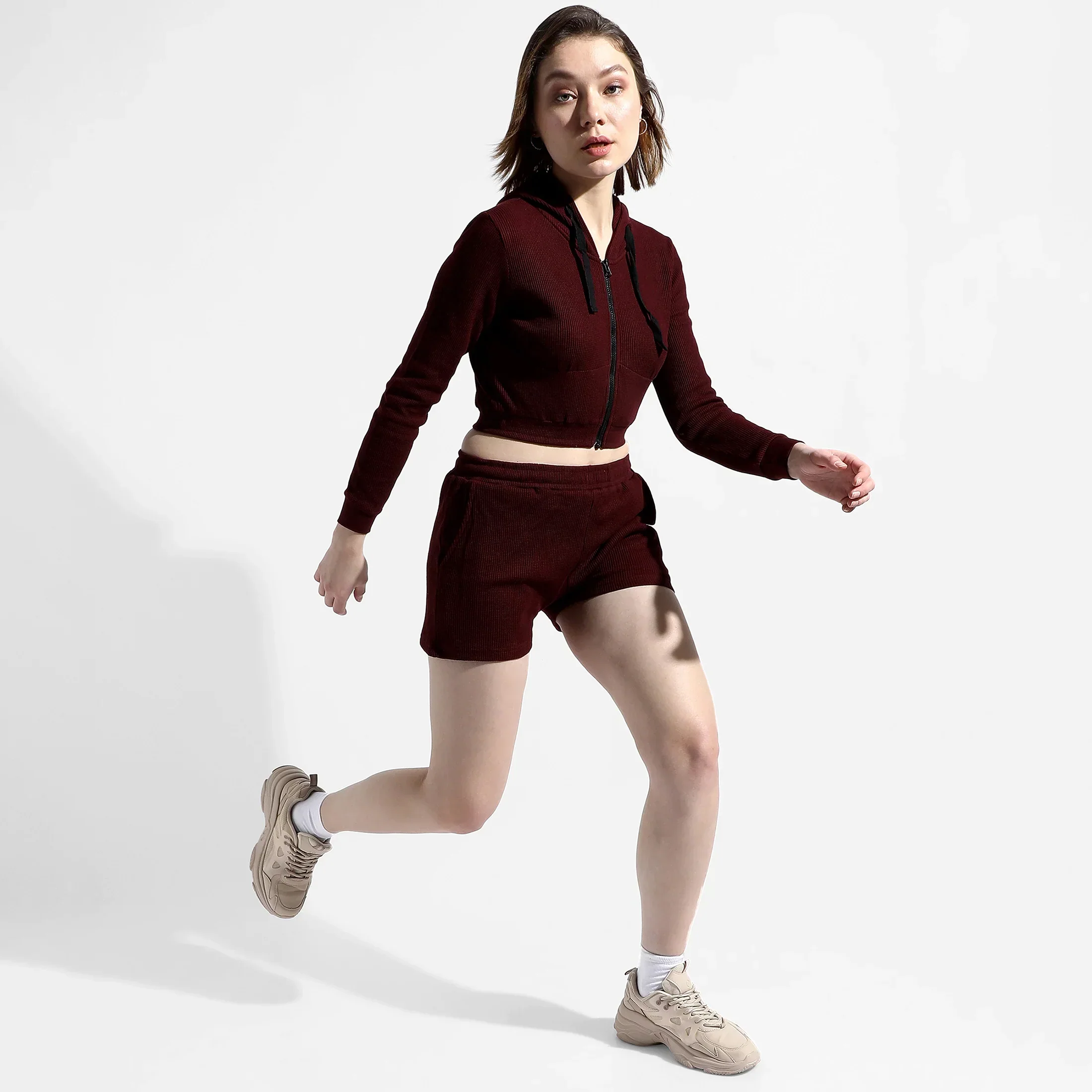 SOLID MAROON CO-ORDS SET - Image 5