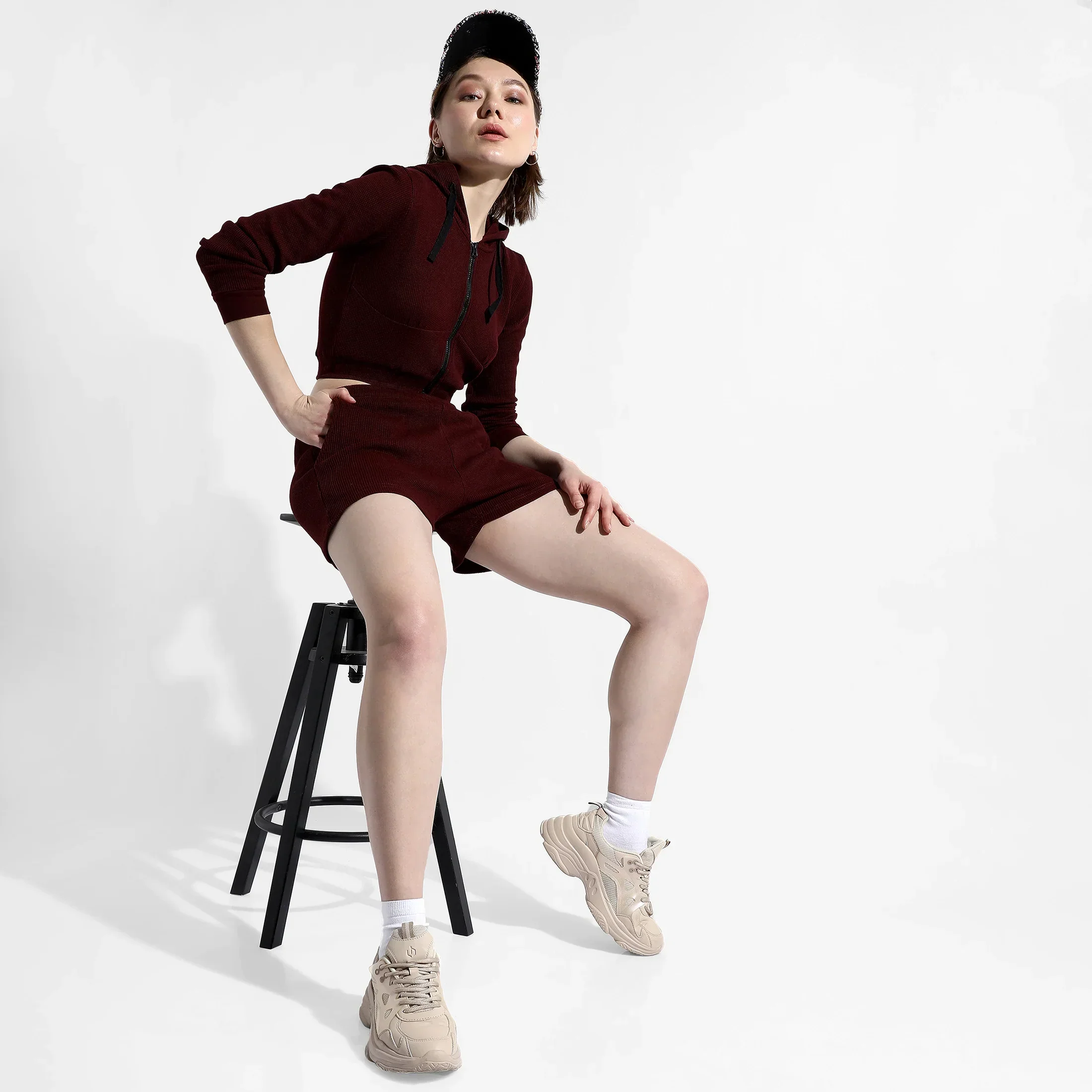 SOLID MAROON CO-ORDS SET - Image 6