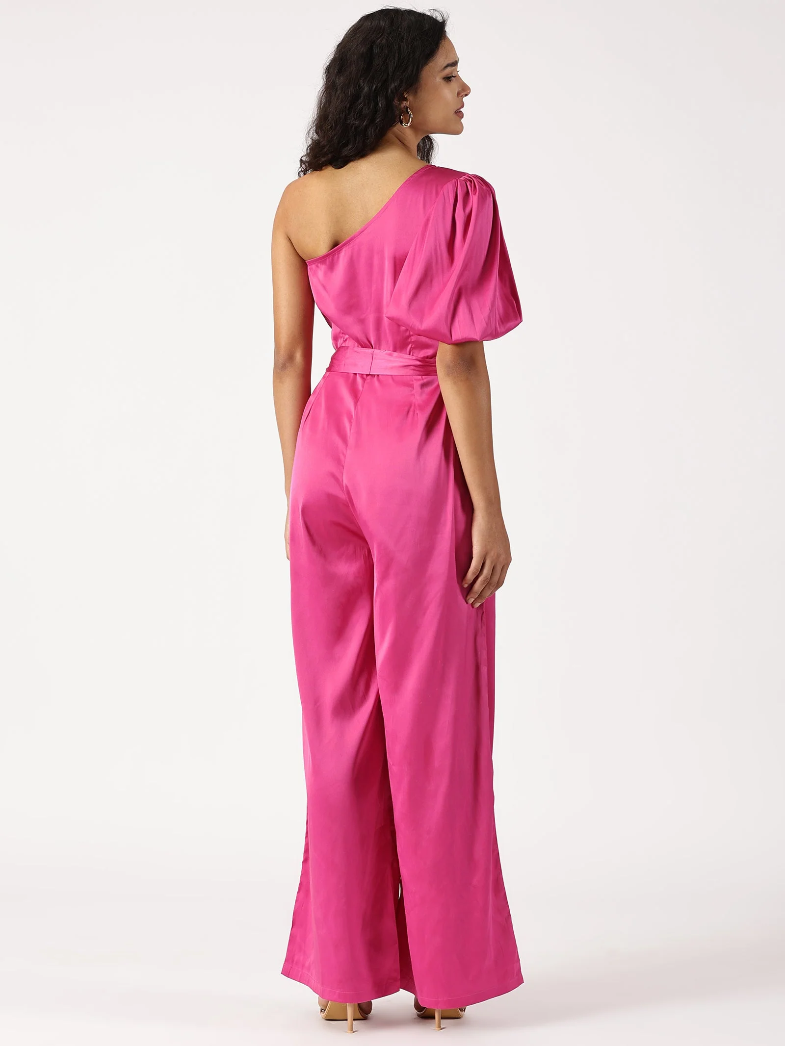IS.U Pink One Shoulder Jumpsuit - Image 2