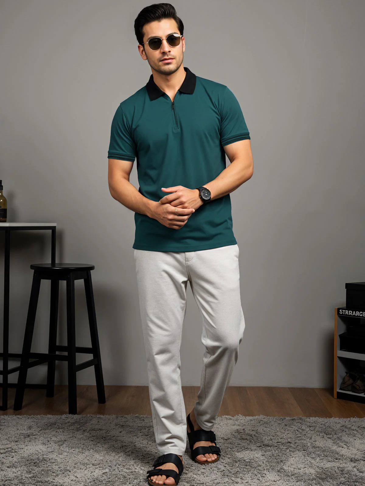 Plain Polo T-shirt - Image 4