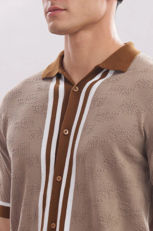 Funny Tales Premium Cotton Men’s 100% Cotton Textured Button-Down Polo Shirt – Casual Luxury - Image 6