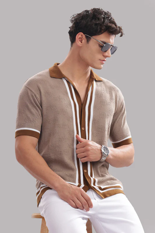 Funny Tales Premium Cotton Men’s 100% Cotton Textured Button-Down Polo Shirt – Casual Luxury - Image 8
