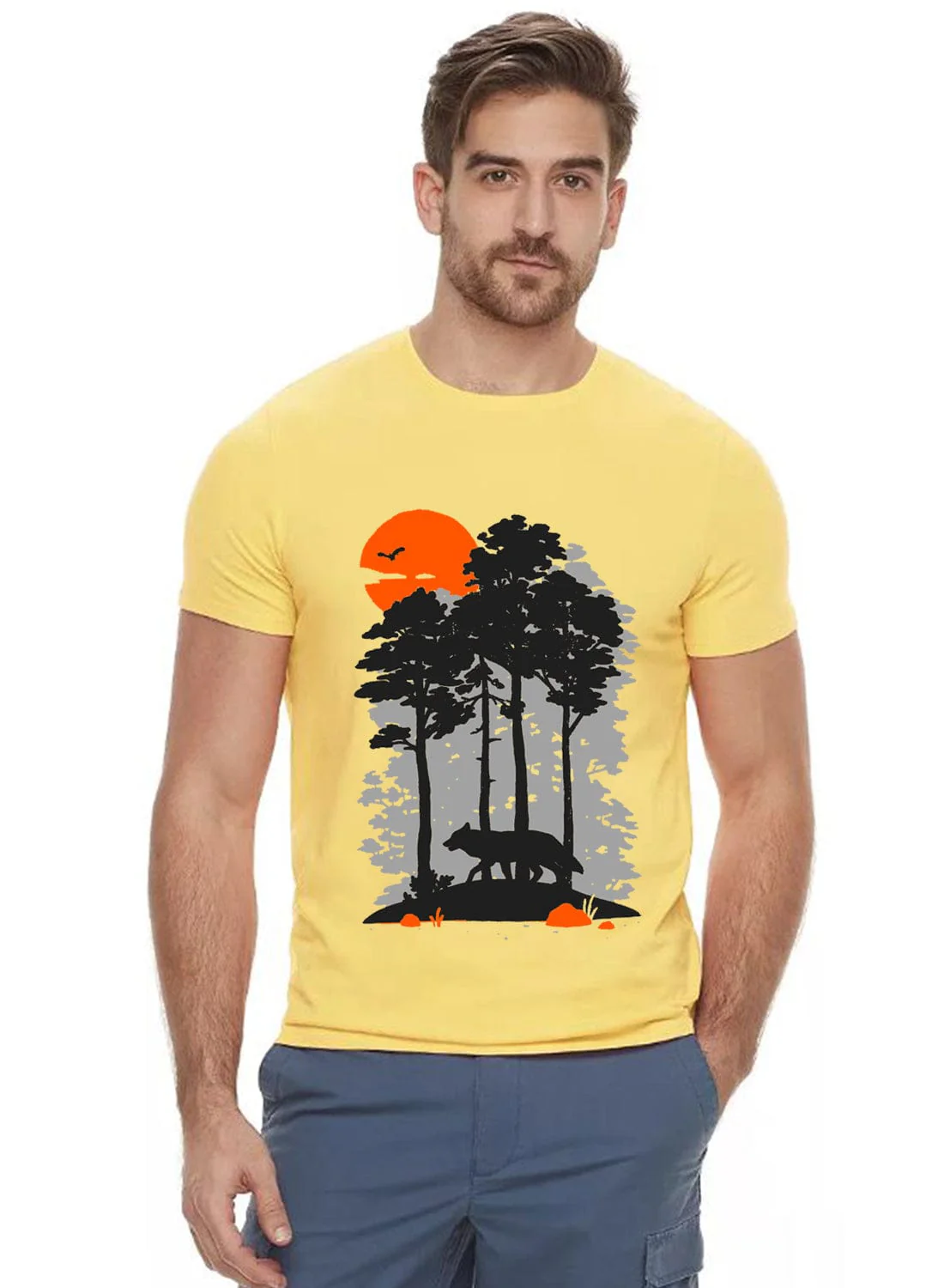 Sun Printed Cotton T-Shirt - Image 4