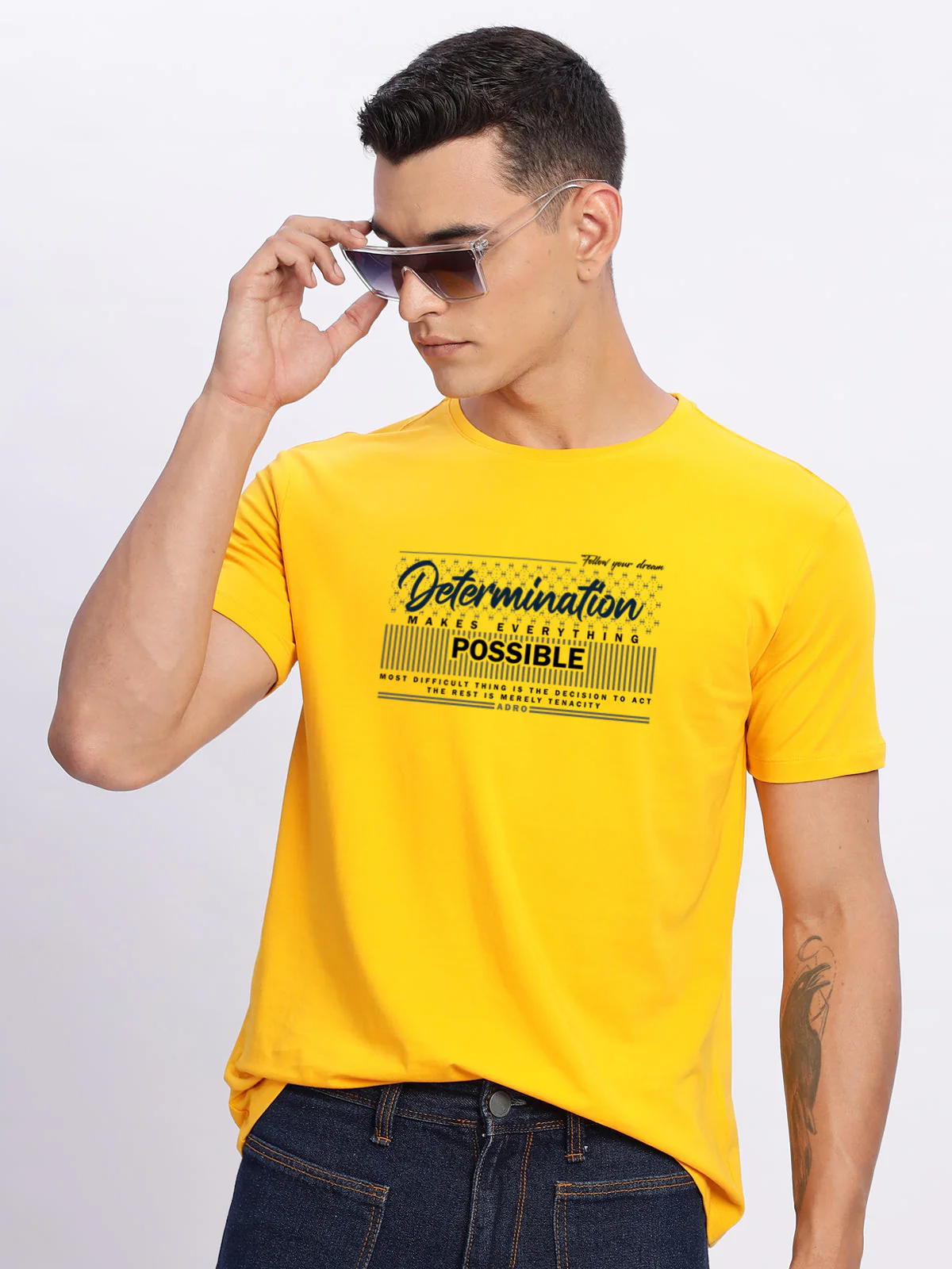 Lycra Cotton Regular Fit T-Shirt - Image 35