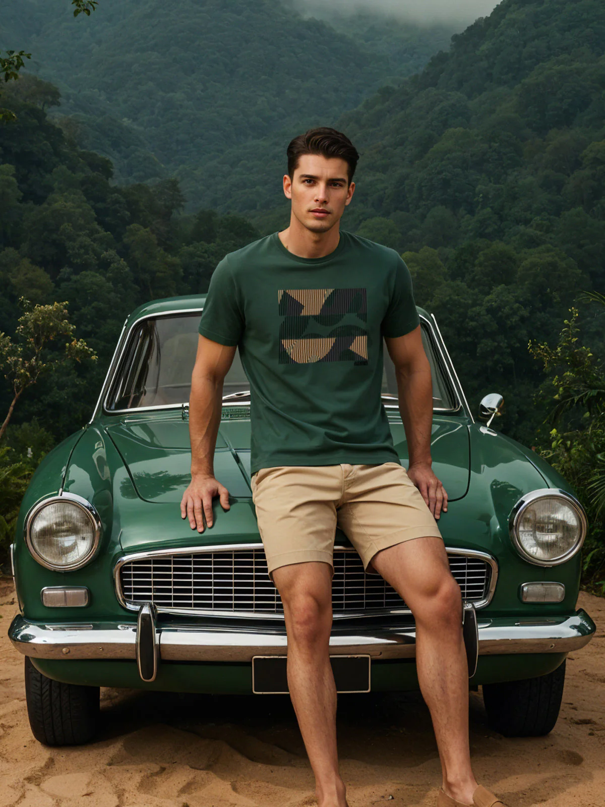 Cotton Lycra Casual Half Sleeve Round Neck Graphic Tee - Image 25