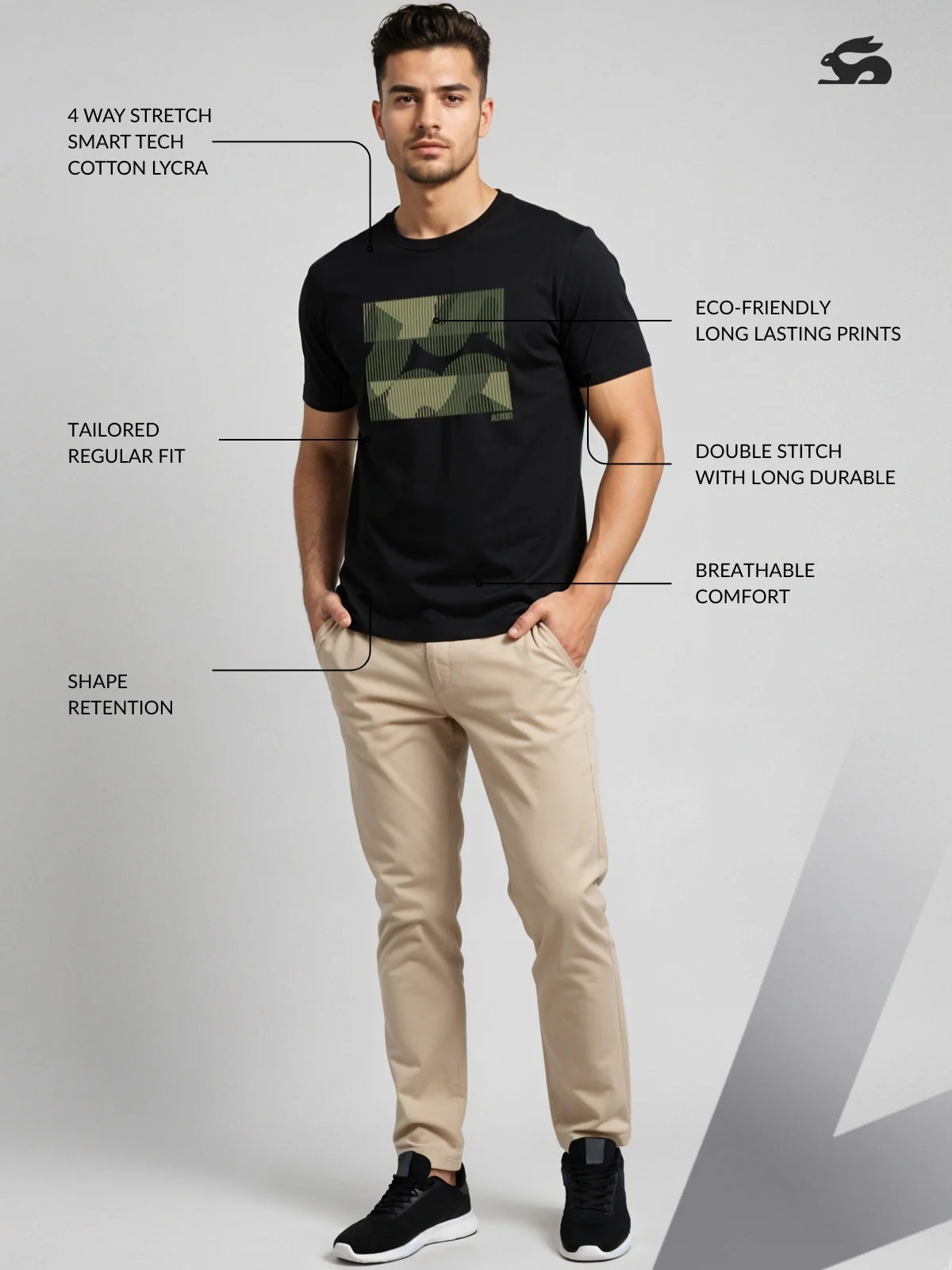 Cotton Lycra Casual Half Sleeve Round Neck Graphic Tee - Image 9