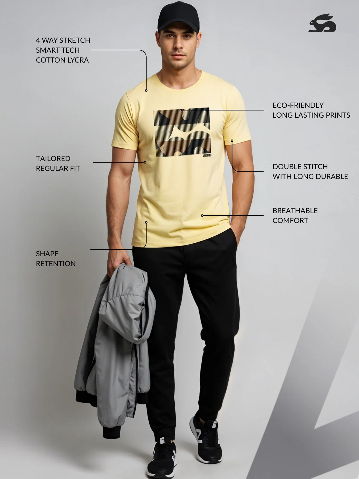 Cotton Lycra Casual Half Sleeve Round Neck Graphic Tee - Image 54