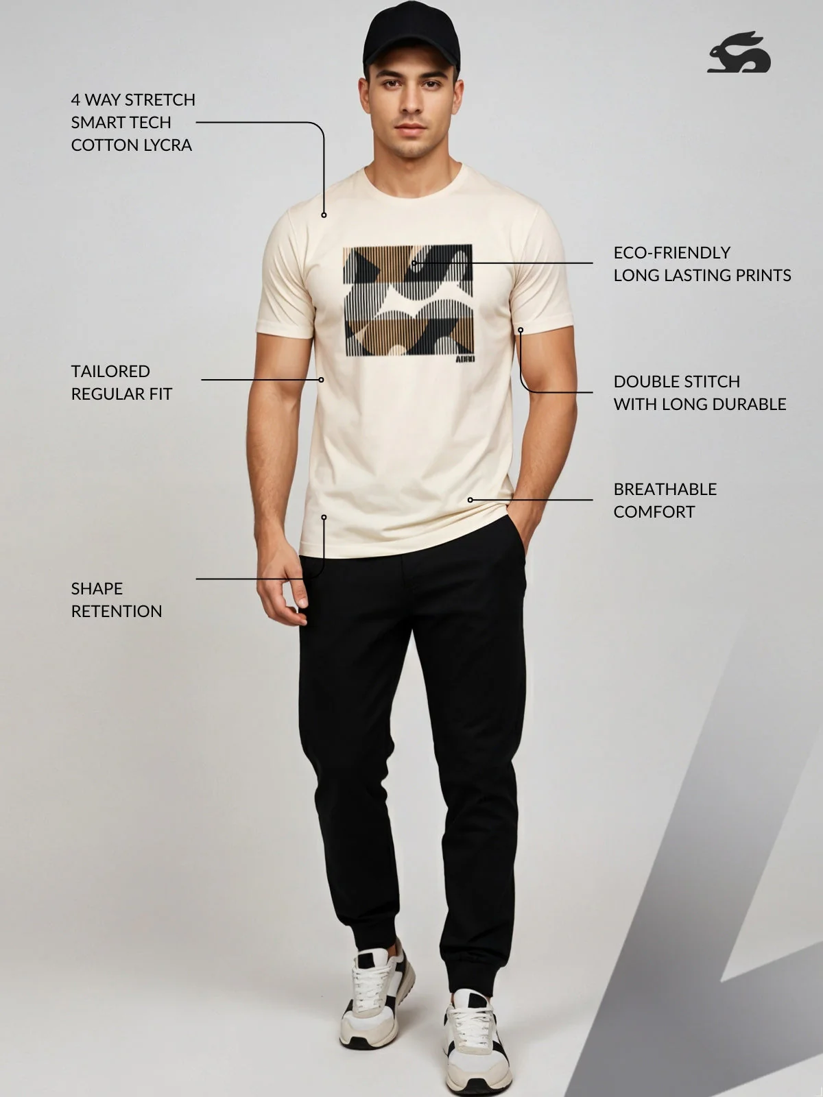 Cotton Lycra Casual Half Sleeve Round Neck Graphic Tee - Image 8
