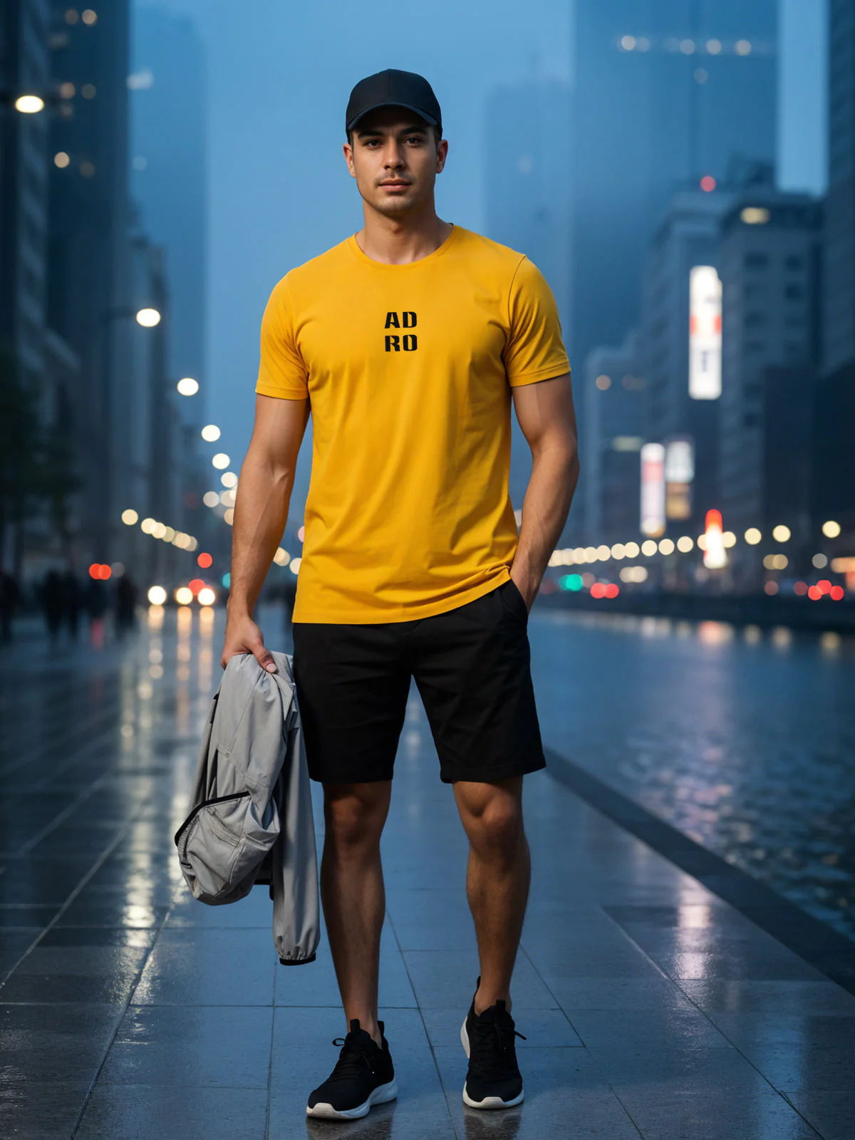 Cotton Lycra Half Sleeve Round Neck Logo Tee - Image 58