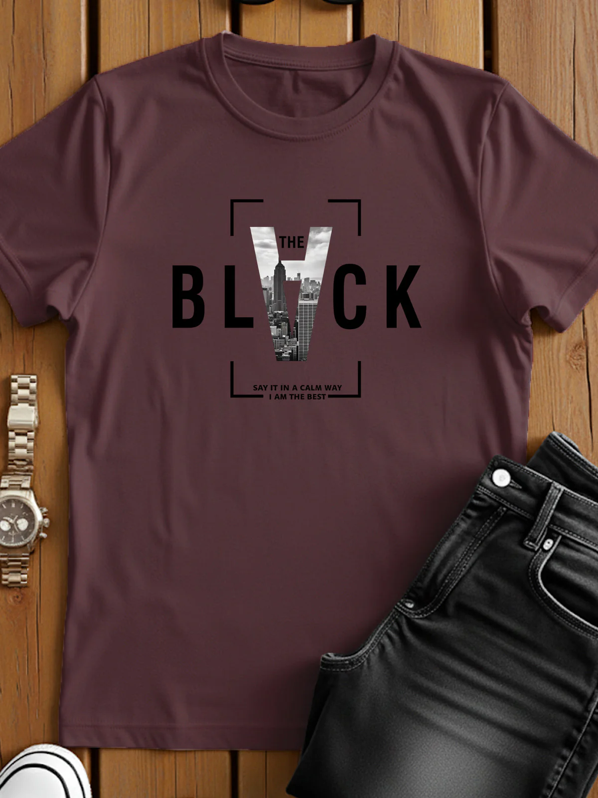 Cotton Lycra Half Sleeve Graphic Tee - Image 13