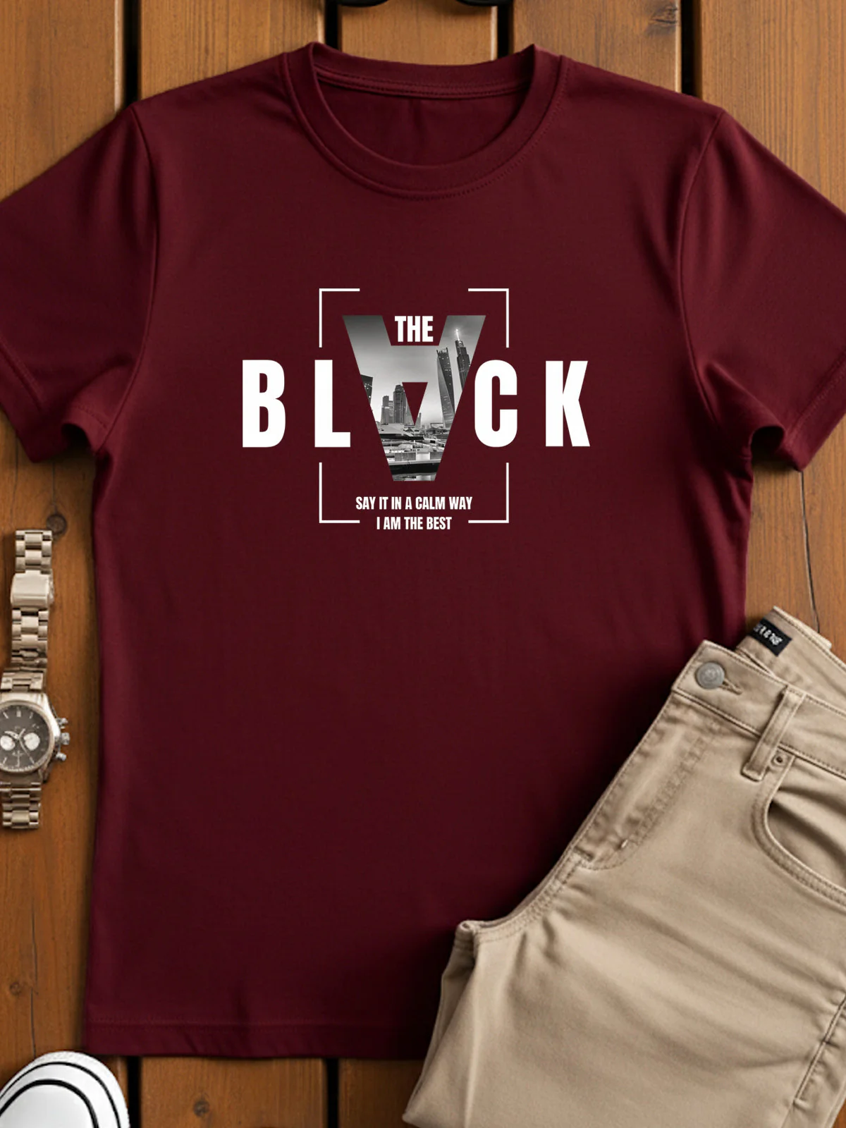Cotton Lycra Half Sleeve Graphic Tee - Image 20