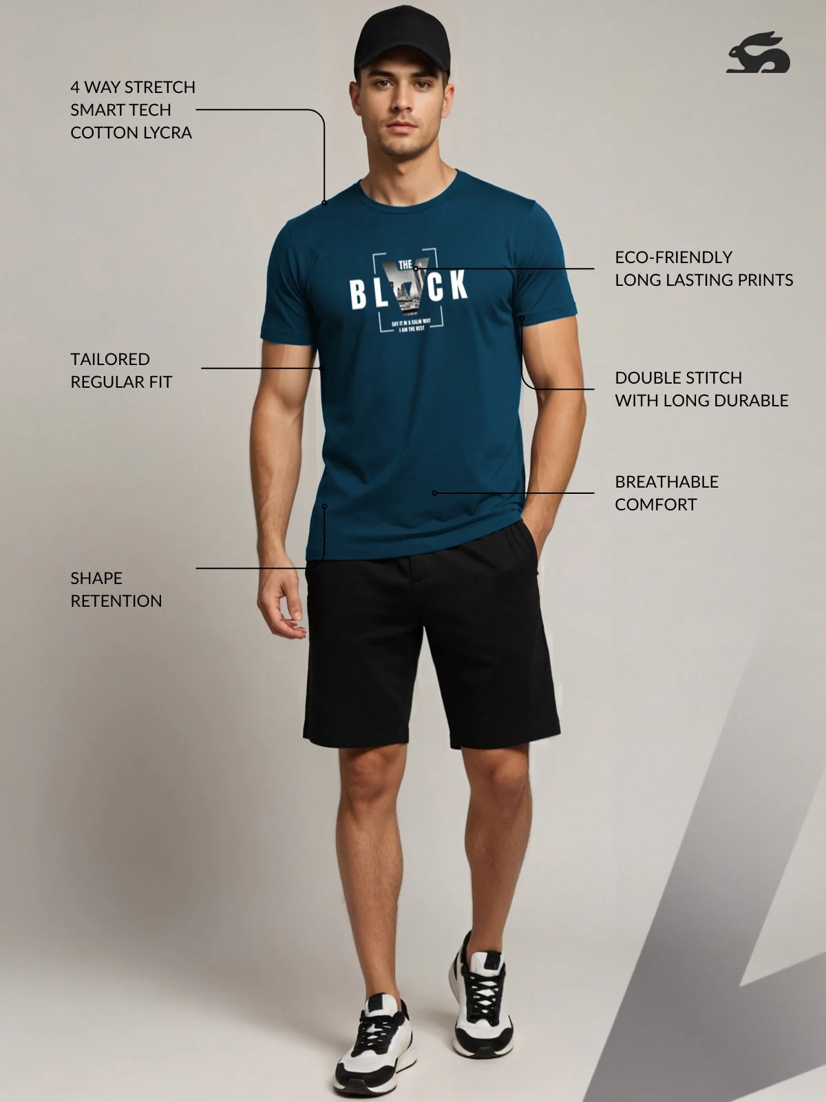 Cotton Lycra Half Sleeve Graphic Tee - Image 31