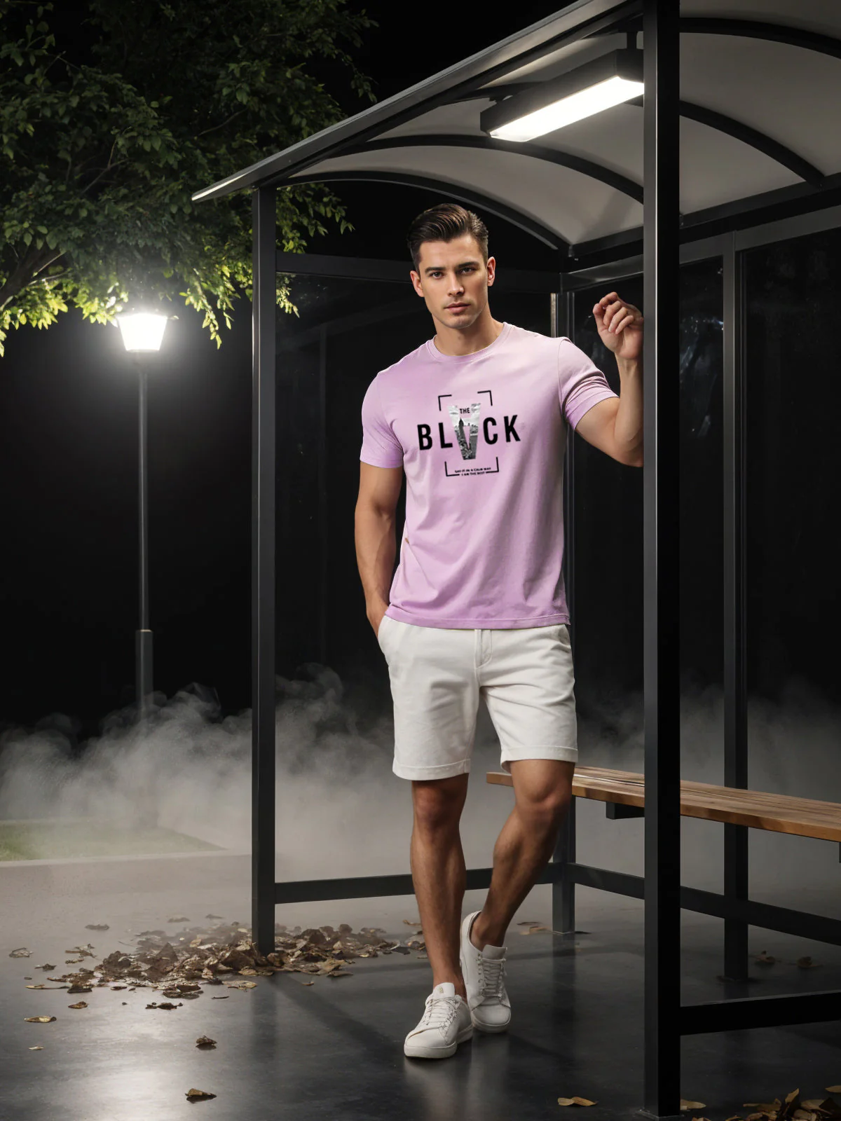 Cotton Lycra Half Sleeve Graphic Tee - Image 57