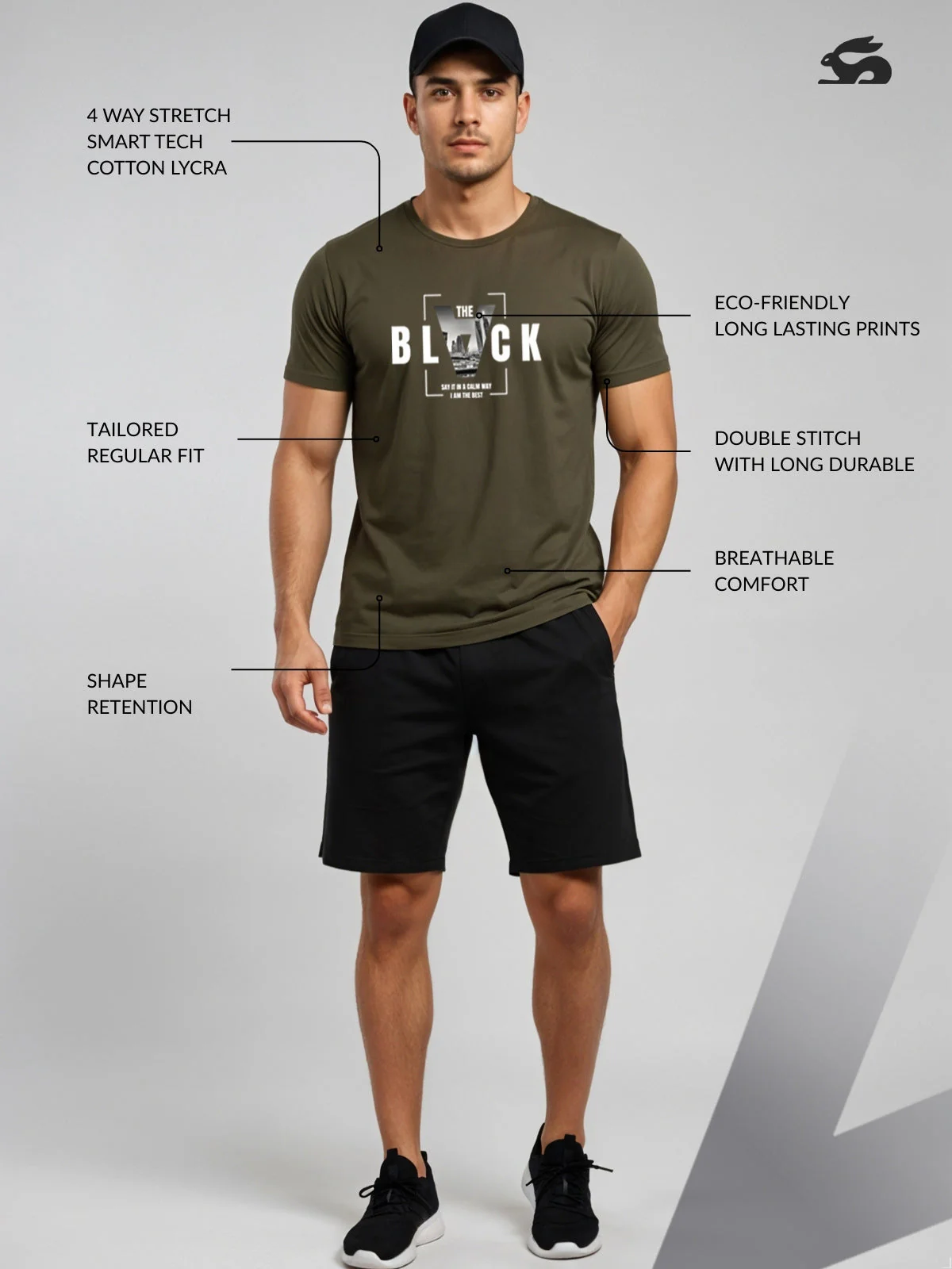 Cotton Lycra Half Sleeve Graphic Tee - Image 63