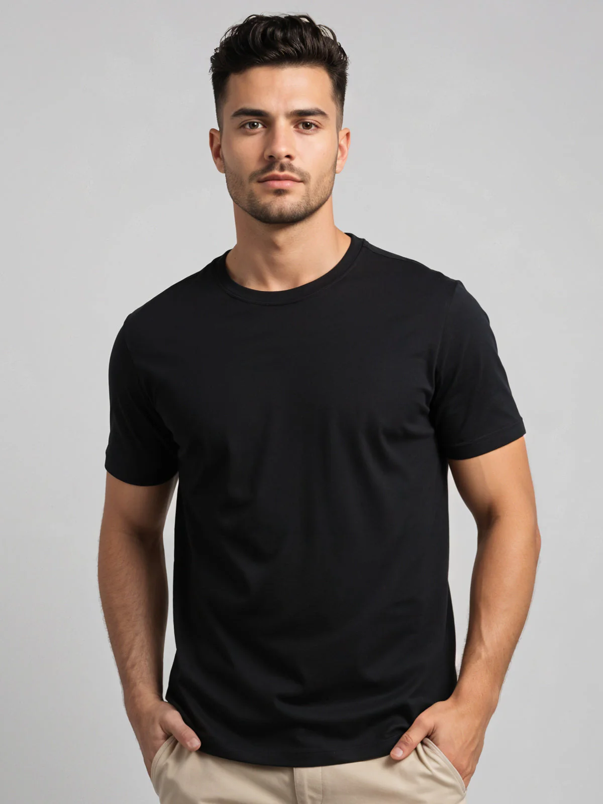 Classic Round Neck Half Sleeve Tee - Image 22