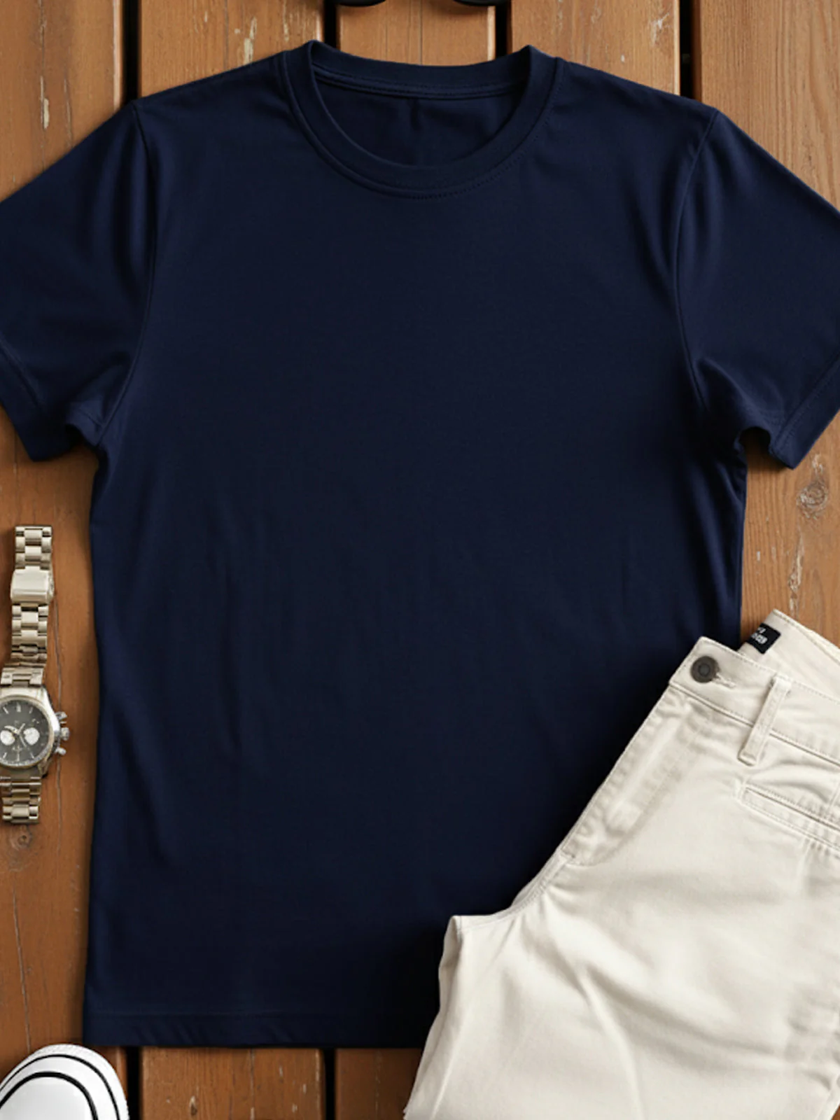 Classic Round Neck Half Sleeve Tee - Image 56